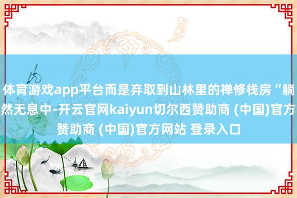 体育游戏app平台而是弃取到山林里的禅修栈房“躺平”时……悄然无息中-开云官网kaiyun切尔西赞助商 (中国)官方网站 登录入口