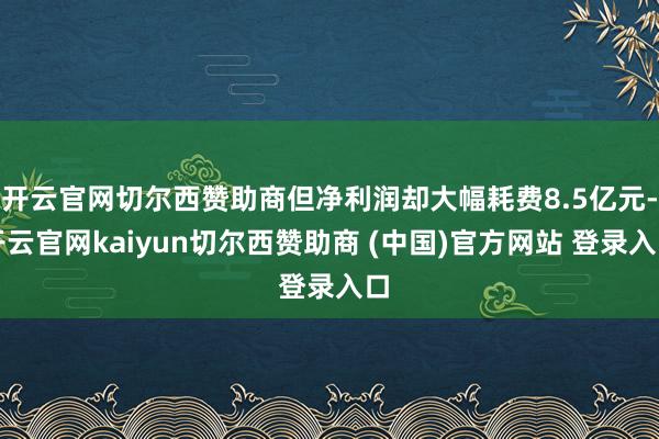 开云官网切尔西赞助商但净利润却大幅耗费8.5亿元-开云官网kaiyun切尔西赞助商 (中国)官方网站 登录入口