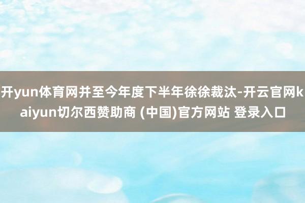 开yun体育网并至今年度下半年徐徐裁汰-开云官网kaiyun切尔西赞助商 (中国)官方网站 登录入口
