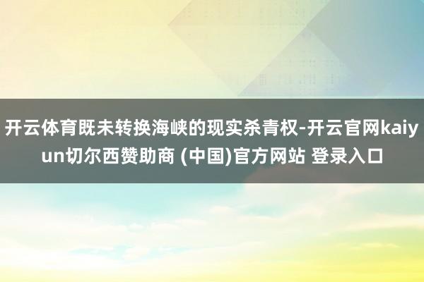 开云体育既未转换海峡的现实杀青权-开云官网kaiyun切尔西赞助商 (中国)官方网站 登录入口