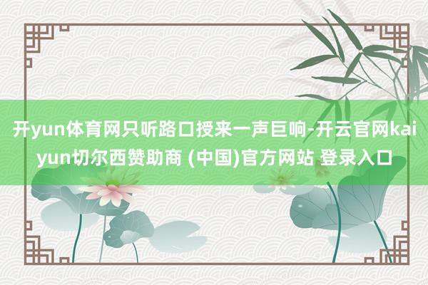 开yun体育网只听路口授来一声巨响-开云官网kaiyun切尔西赞助商 (中国)官方网站 登录入口
