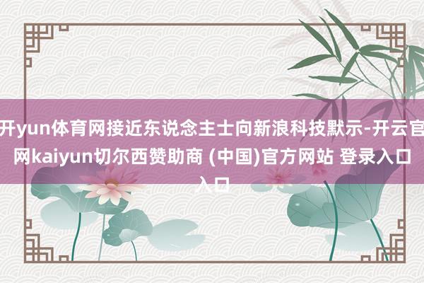 开yun体育网接近东说念主士向新浪科技默示-开云官网kaiyun切尔西赞助商 (中国)官方网站 登录入口