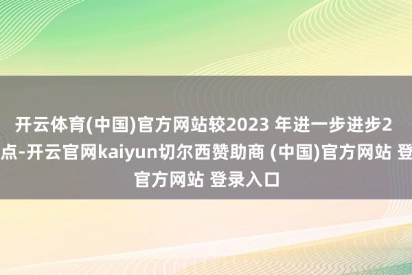 开云体育(中国)官方网站较2023 年进一步进步2 个百分点-开云官网kaiyun切尔西赞助商 (中国)官方网站 登录入口