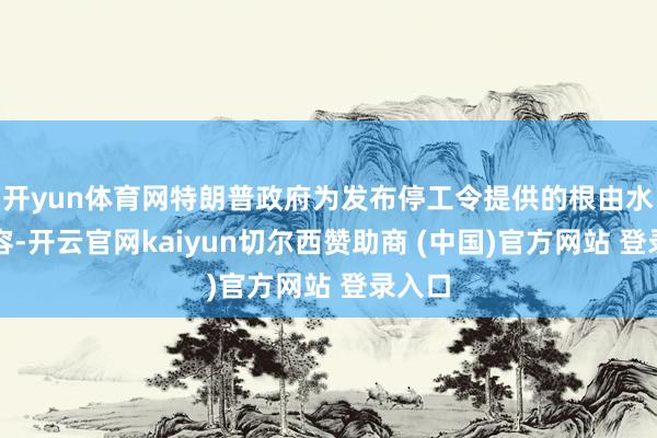 开yun体育网特朗普政府为发布停工令提供的根由水火不容-开云官网kaiyun切尔西赞助商 (中国)官方网站 登录入口