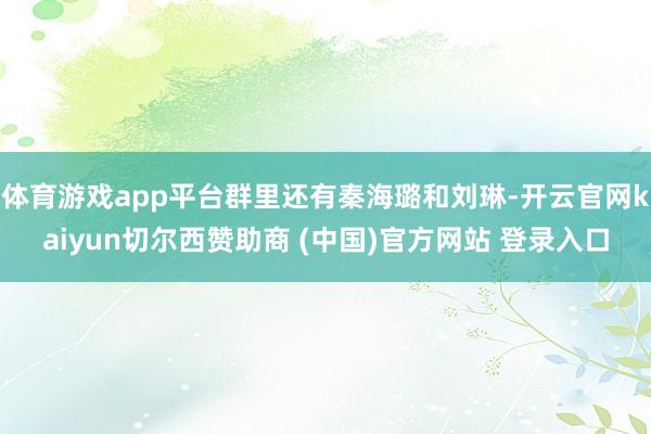 体育游戏app平台群里还有秦海璐和刘琳-开云官网kaiyun切尔西赞助商 (中国)官方网站 登录入口